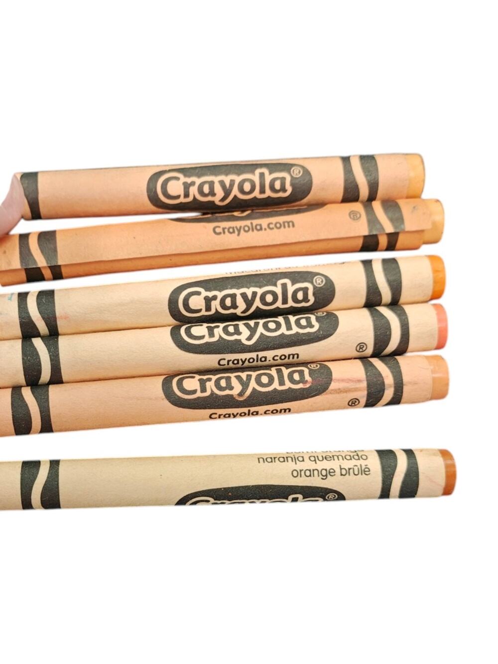 Crayola Retired Peach Crayon Lot of 6 Apricot Melon Peach Burnt Orange Macaroni